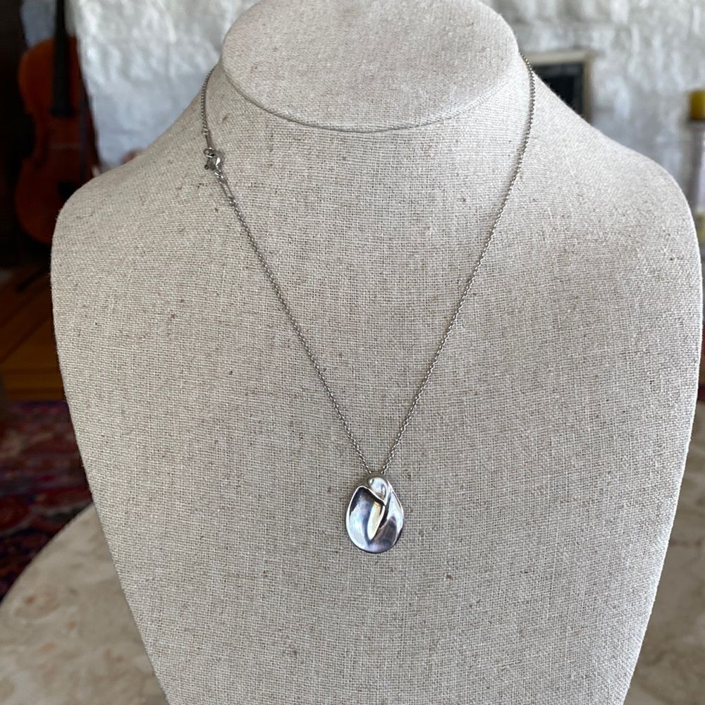 Tiffany & Co. Elsa Peretti Madonna Pendant Necklace 925 Sterling Silver Rare - Picture 3 of 9